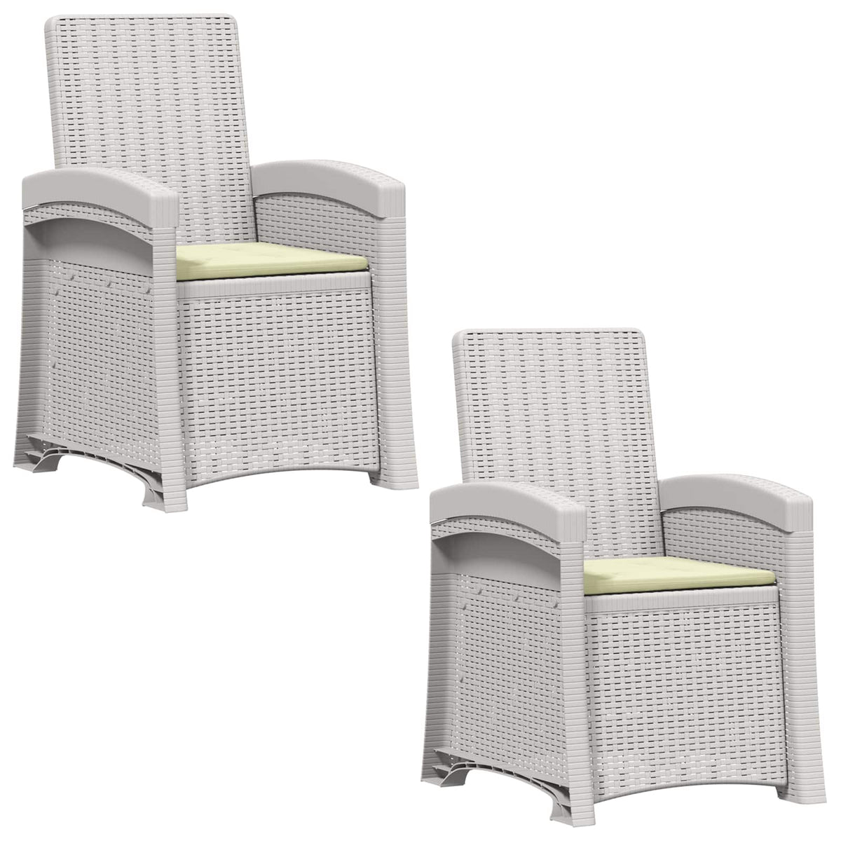 Houpací Zahradní Křeslo V Ratanovém Stylu 2 Pcs Bílá A Krémová