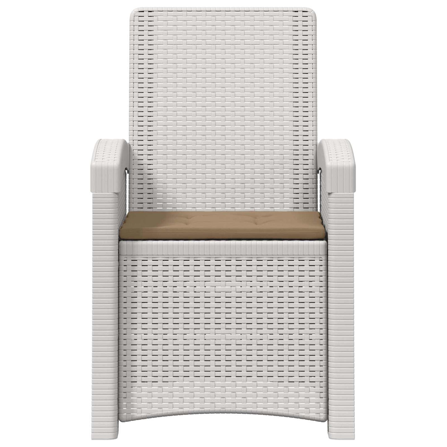 Houpací Zahradní Křeslo V Ratanovém Stylu 2 Pcs Bílá A Taupe Pp