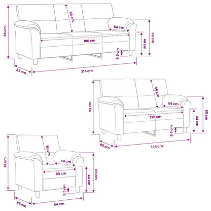 Set Pohovek 3 Ks Samet