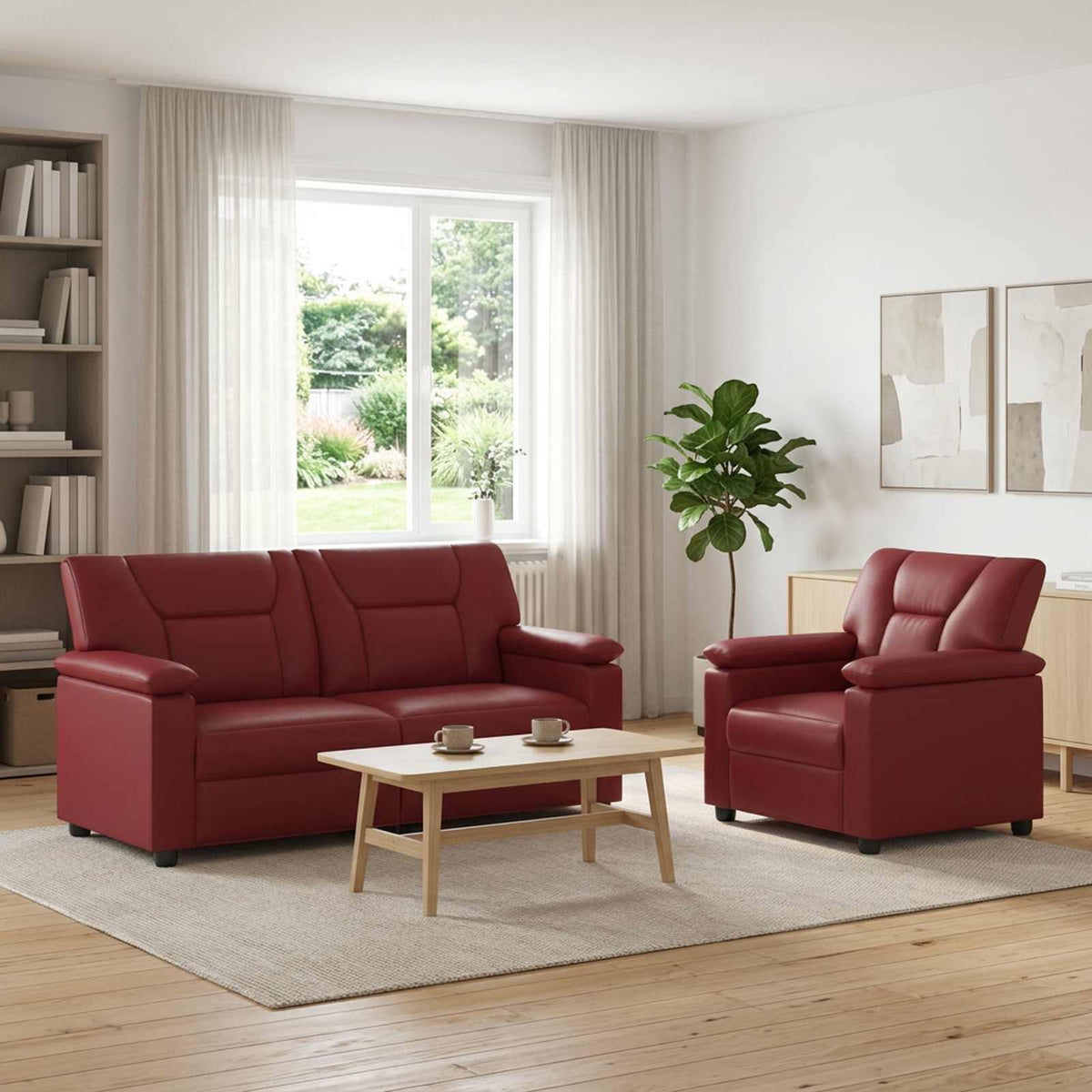 Set Pohovek 2 Pcs Umělá Kůže