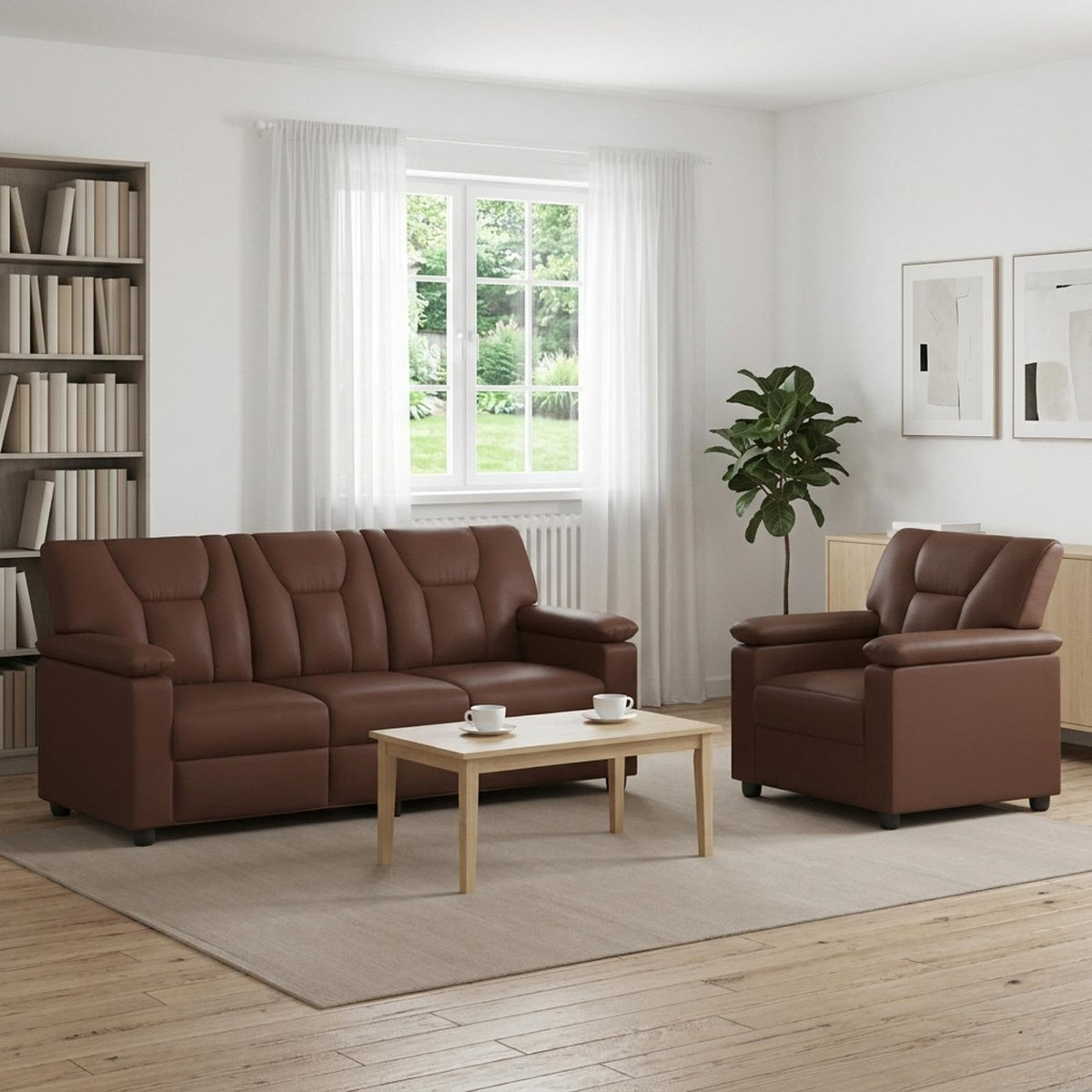 Set Pohovek 2 Pcs Umělá Kůže