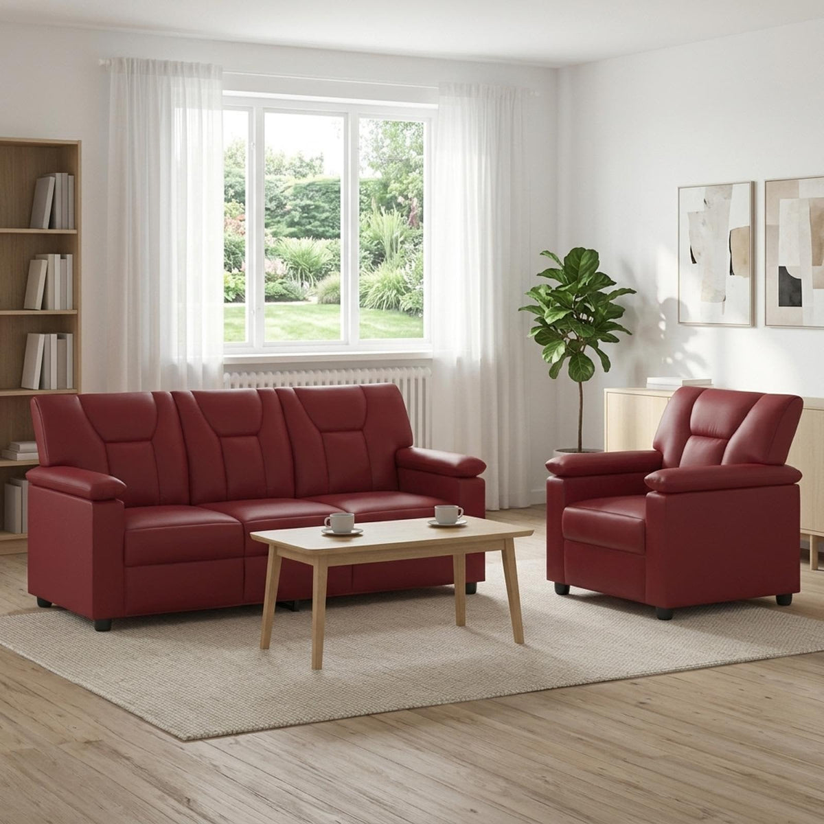 Set Pohovek 2 Pcs Umělá Kůže