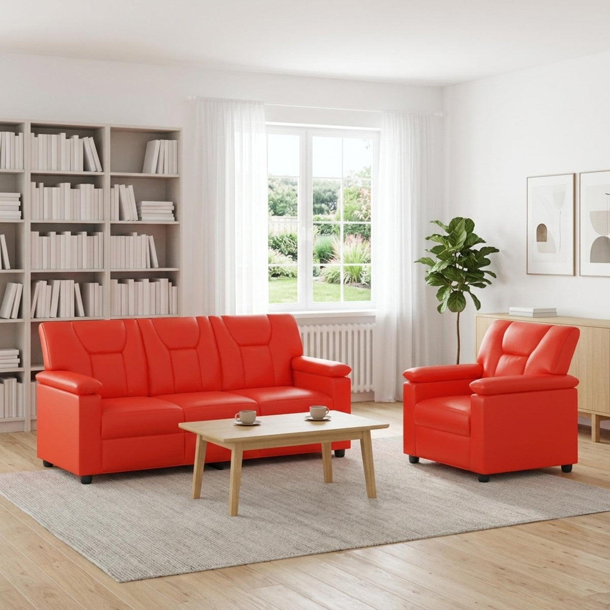 Set Pohovek 2 Pcs Umělá Kůže