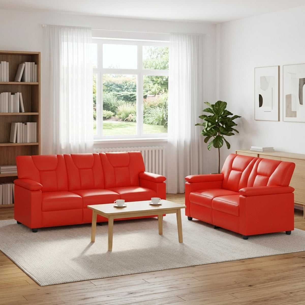Set Pohovek 2 Pcs Umělá Kůže