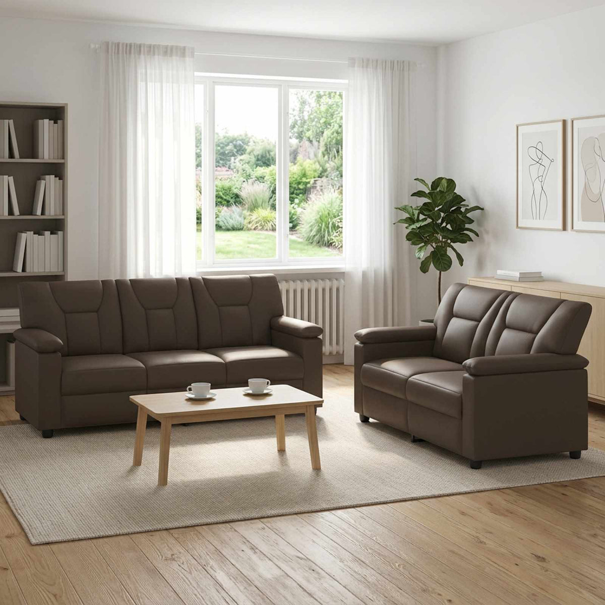 Set Pohovek 2 Pcs Umělá Kůže