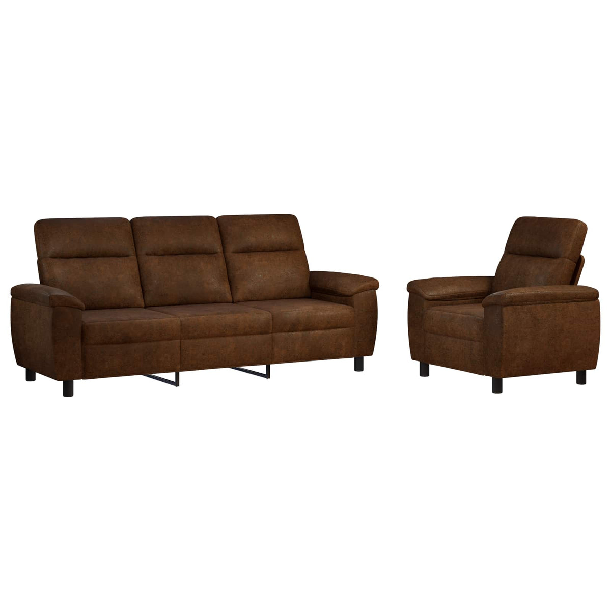 Set Pohovek 2 Ks Umělá Semišová Kůže
