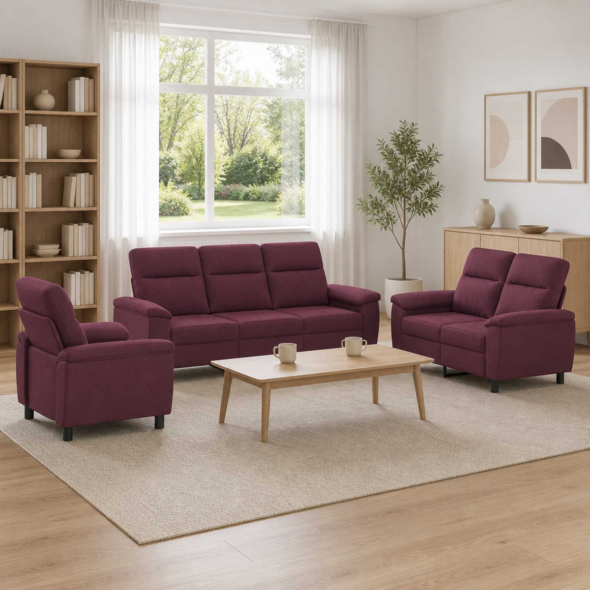 Set Pohovek 2 Pcs Textil