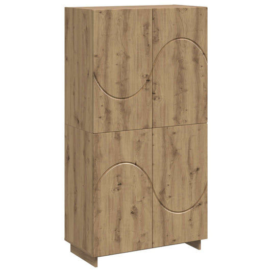 Vysoká Komoda 79 X 41 X 151 Cm Kompozitní Dřevo