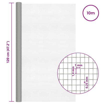 Síťovina 120 X 1000 Cm 18 Mesh Nerezová Ocel 304 Stříbrná