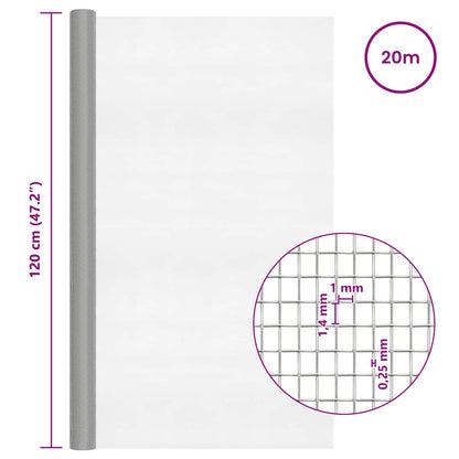Síťovina 120 X 2000 Cm 18 Mesh Nerezová Ocel 304 Stříbrná