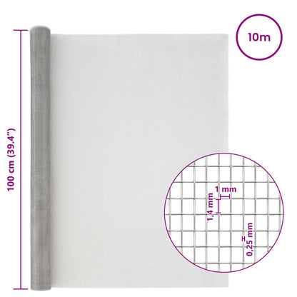 Síťovina 100 X 1000 Cm 18 Mesh Nerezová Ocel 304 Stříbrná
