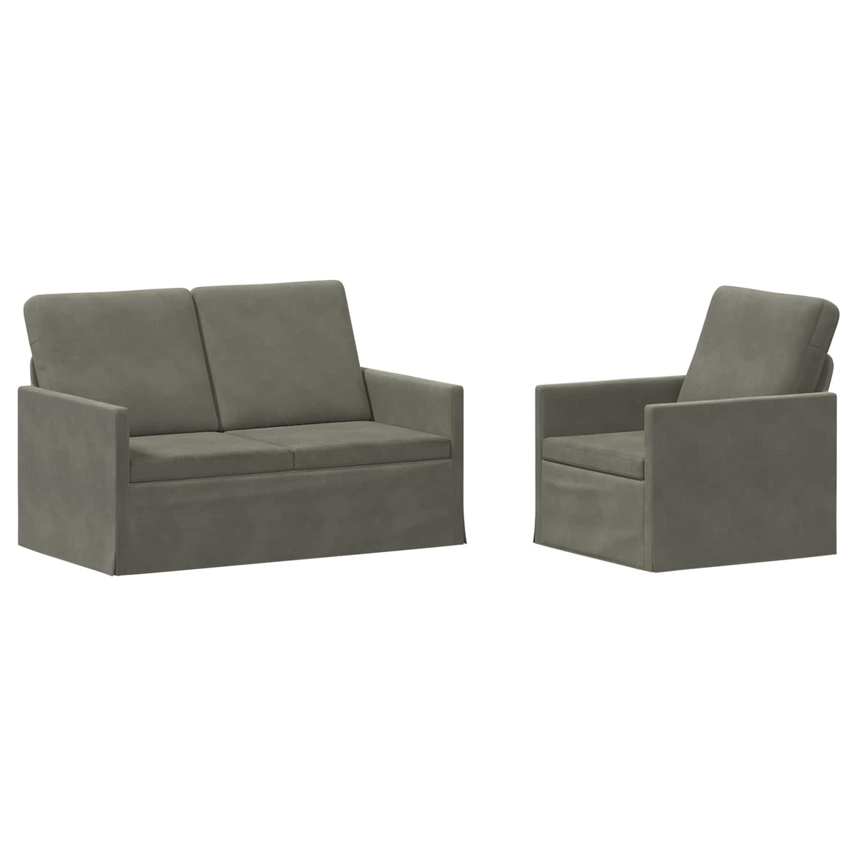 Set Pohovek 2 Pcs Žebrovaná Látka