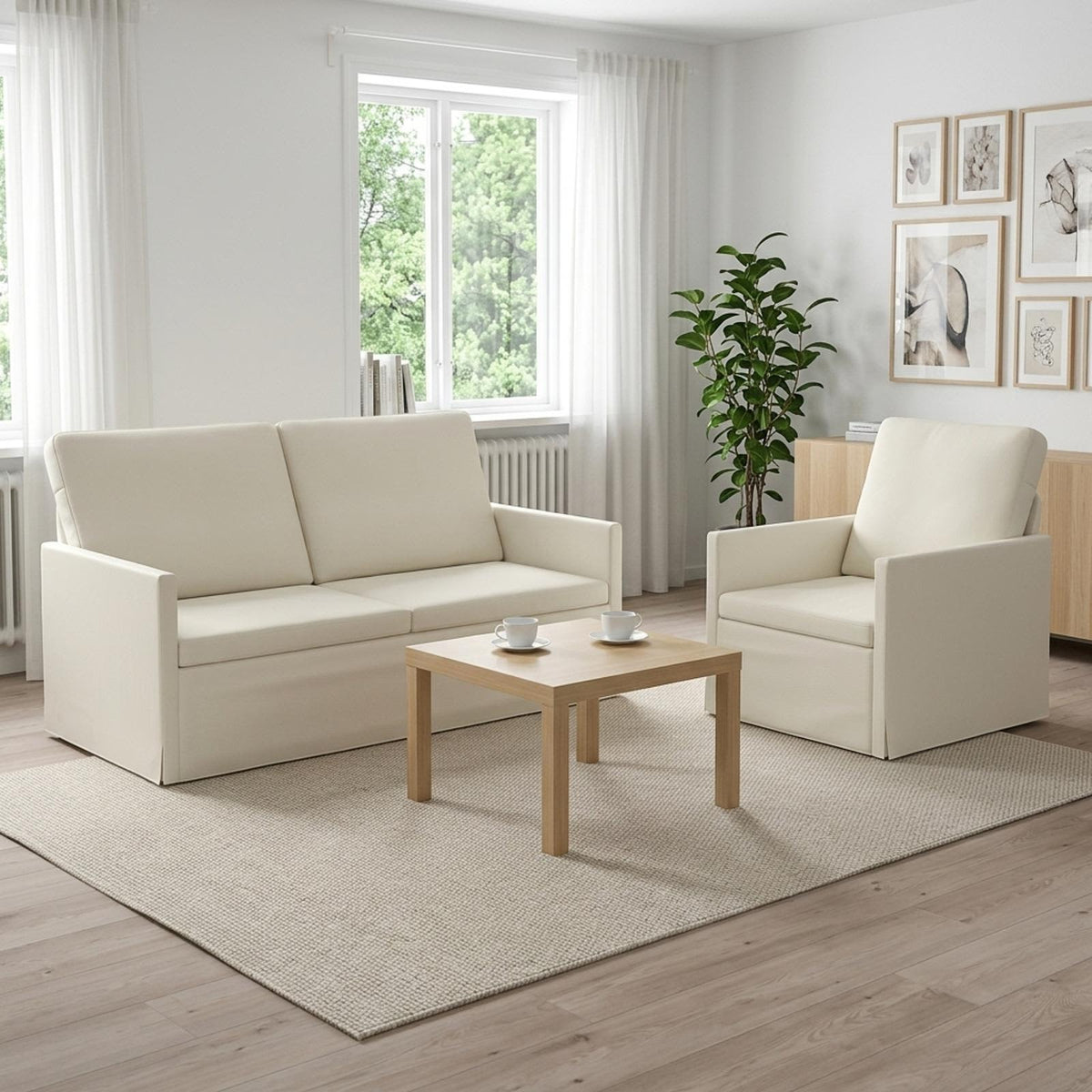 Set Pohovek 2 Pcs Žebrovaná Látka