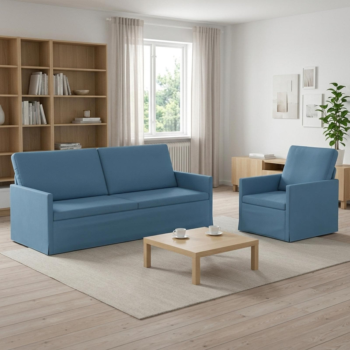 Set Pohovek 2 Pcs Žebrovaná Látka