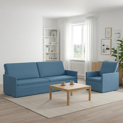 Set Pohovek 2 Pcs Žebrovaná Látka