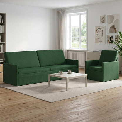 Set Pohovek 2 Pcs Žebrovaná Látka