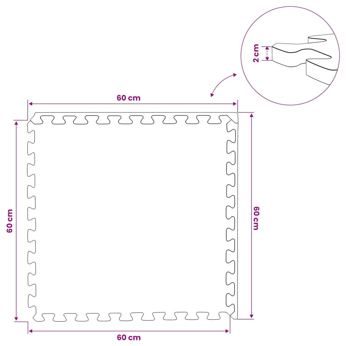 Rohož Pod Bazén 12 Ks 4,32 M² Eva Pěna