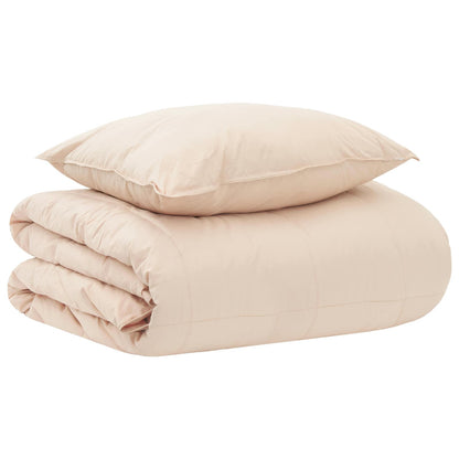 Sada Přikrývek Béžová Bavlna, Kapok, Polyester