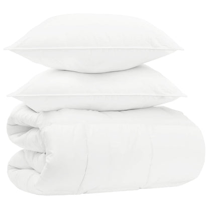 Zimní Duvet Set 3 Ks Bílá Bambusové Vlákno