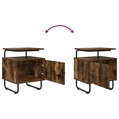 Noční Skříňka Kouřový Dub Kompozitní Dřevo