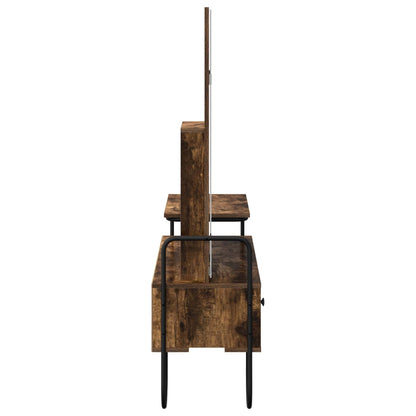 Kosmetický Stůl Se Zásuvkou Kouřový Dub 100 X 36,5 X 136 Cm
