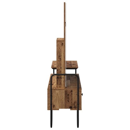 Kosmetický Stůl Se Zásuvkou Staré Dřevo 100 X 36,5 X 136 Cm