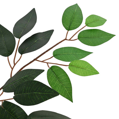 Umělá Rostlina Ficus Zelená 85 X 18 X 160 Cm Tkanina A Dřevo