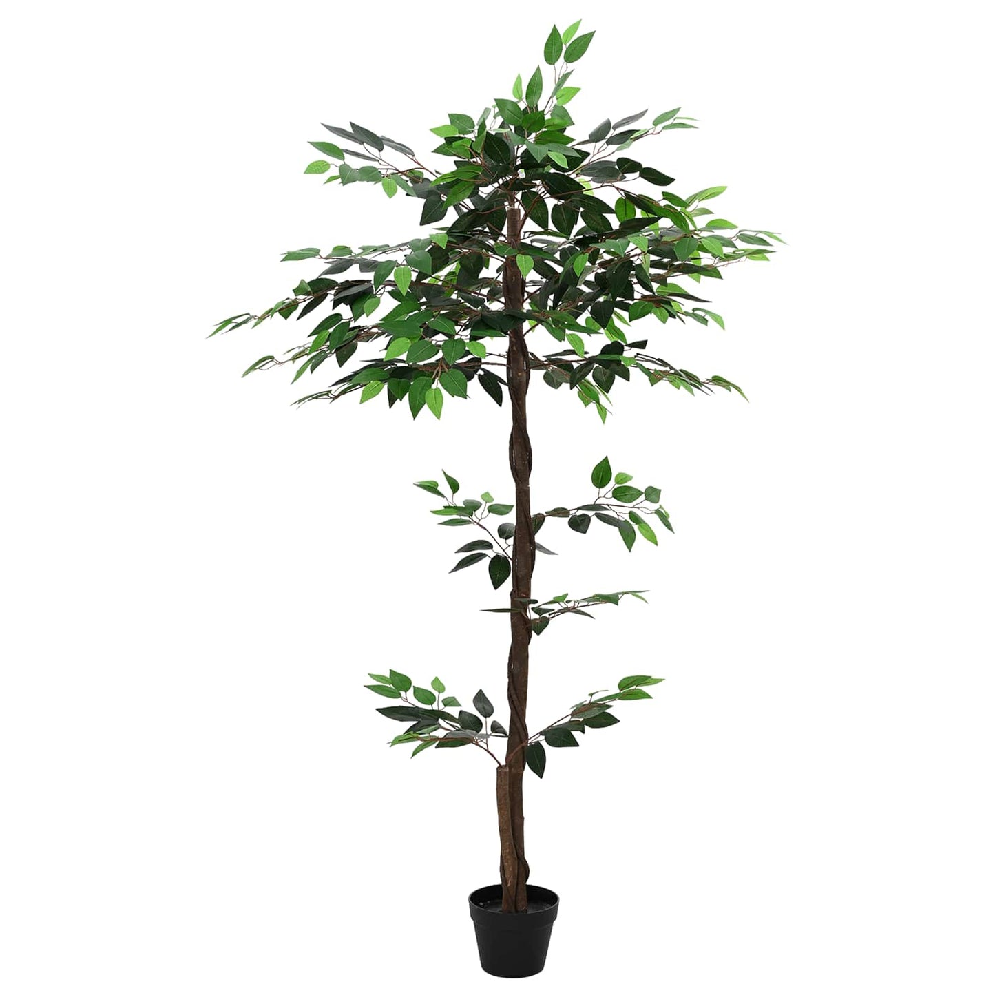 Umělá Rostlina Ficus Zelená 85 X 18 X 160 Cm Tkanina A Dřevo
