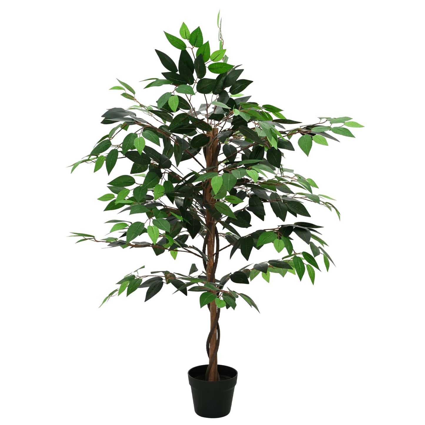 Umělá Rostlina Ficus Zelená 90 X 16 X 110 Cm Tkanina A Dřevo
