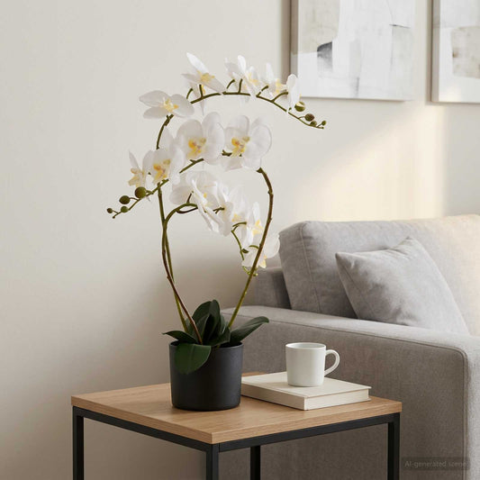 Umělá Orchidej V Květináči 45 X 15 X 65 Cm