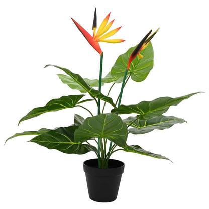 Umělá Rostlina Strelitzia Zelená 65 X 13 X 55 Cm