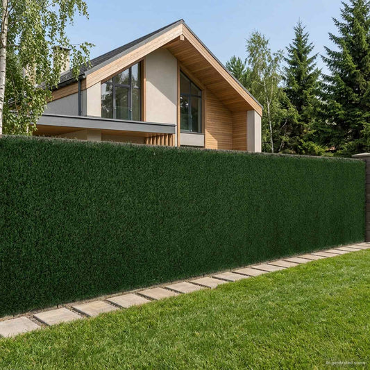 Umělý Plot Tmavě Zelená 1 X 4 M Pvc A Ocel