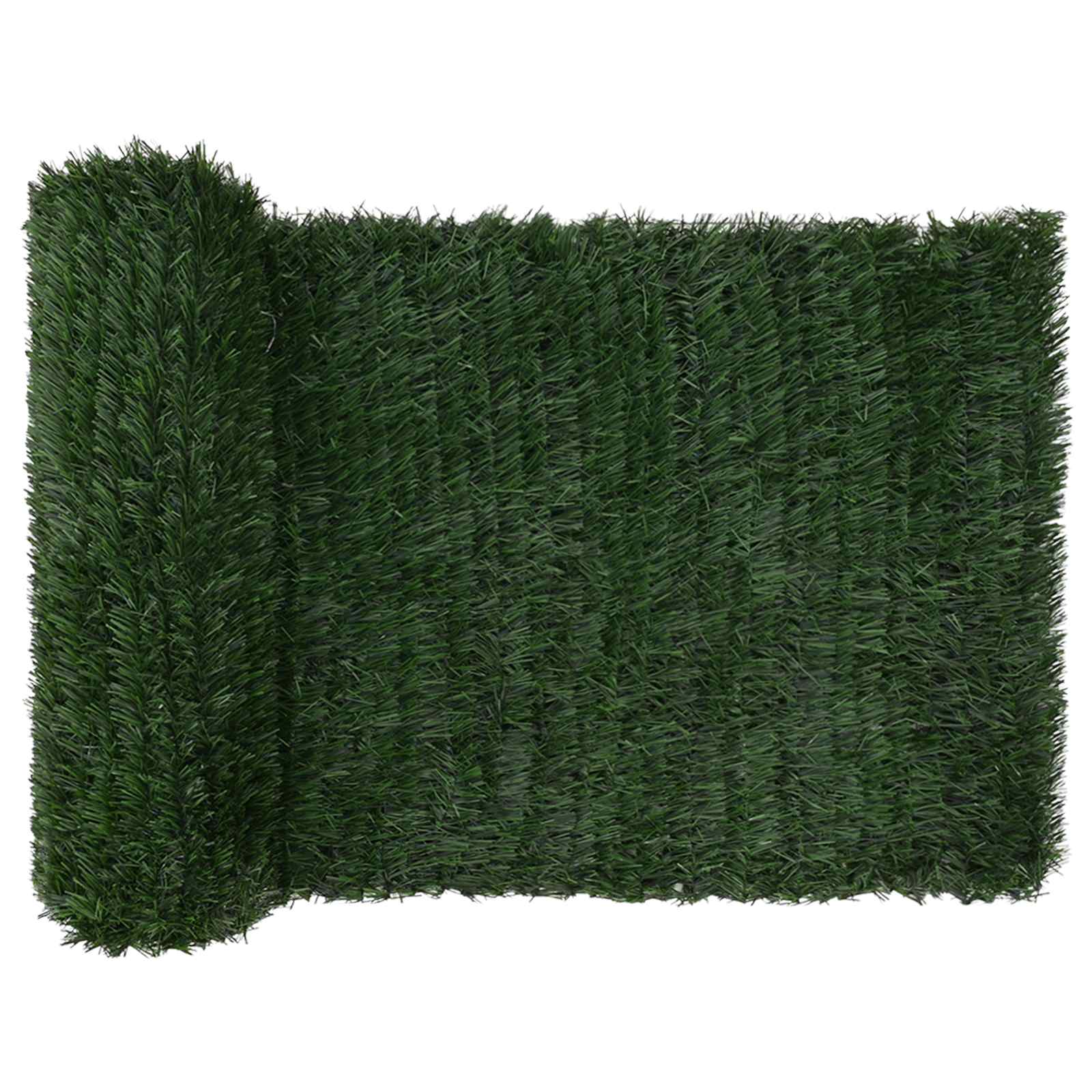 Umělý Plot Tmavě Zelená 1 X 4 M Pvc A Ocel