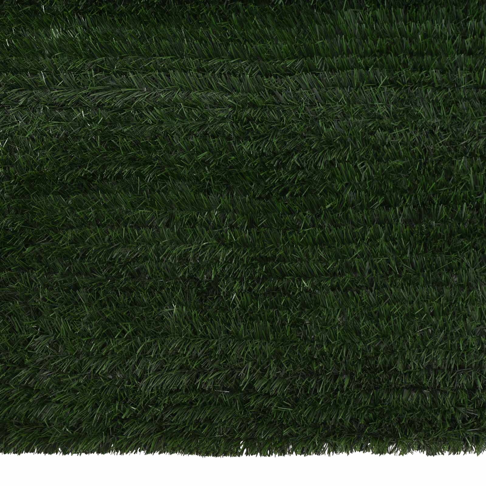 Umělý Plot Tmavě Zelená 1,5 X 5 M Pvc A Ocel