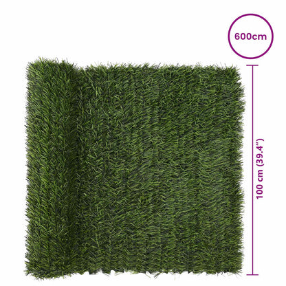 Umělý Plot Světlá Zelená 1 X 6 M Pvc A Ocel