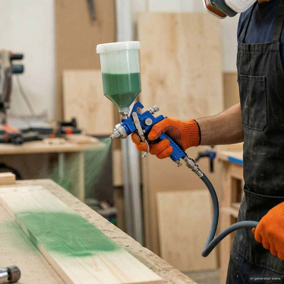 Hvlp Stříkací Pistole Kit S 600 Ml Nádobou 600 Ml Modrá A Bílá