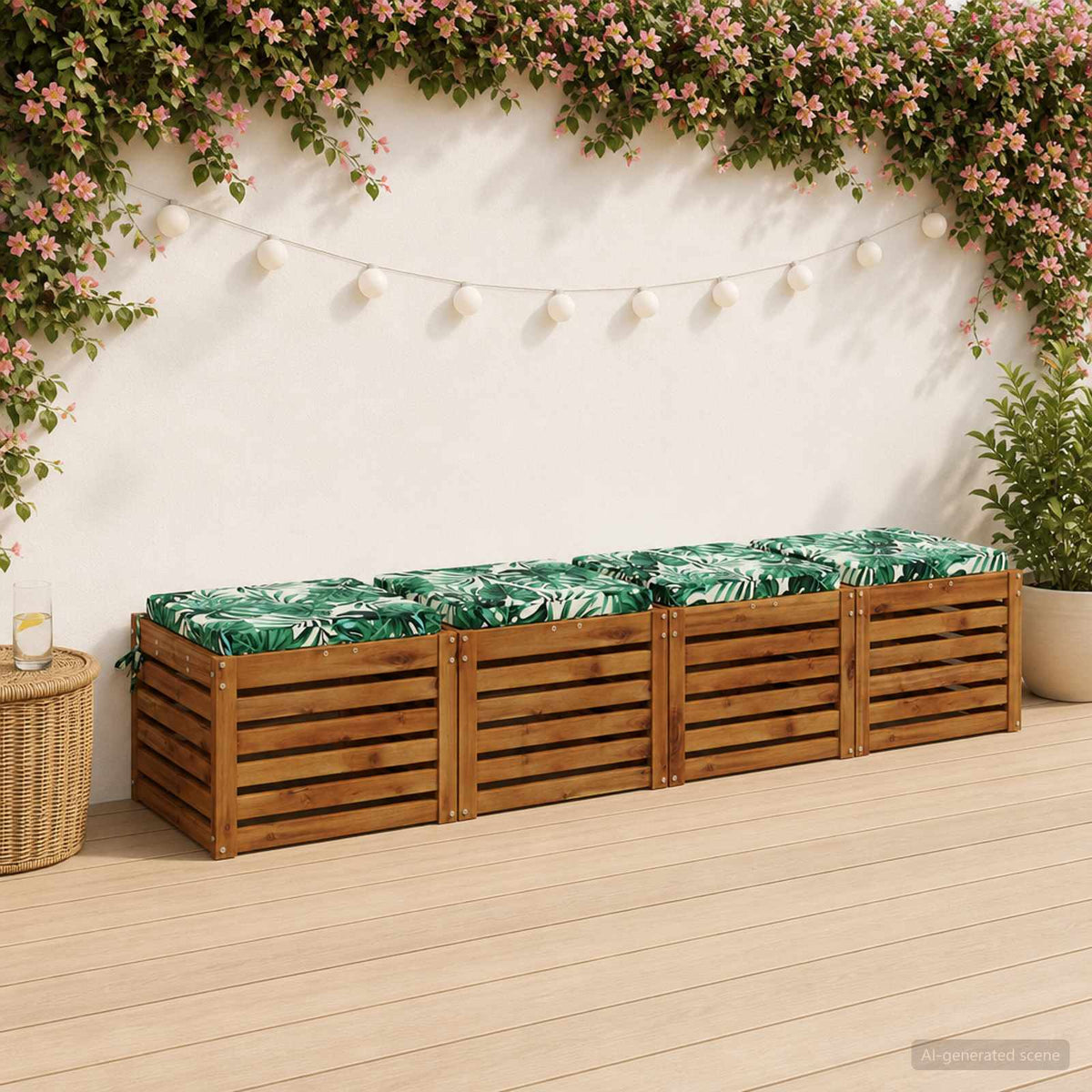Polstry Ve 4 Kusech Soest 4 Ks 100% Polyester Vzor Listů