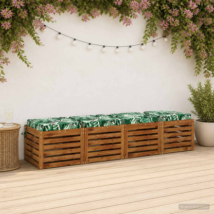Polstry Ve 4 Kusech Soest 4 Ks 100% Polyester Vzor Listů