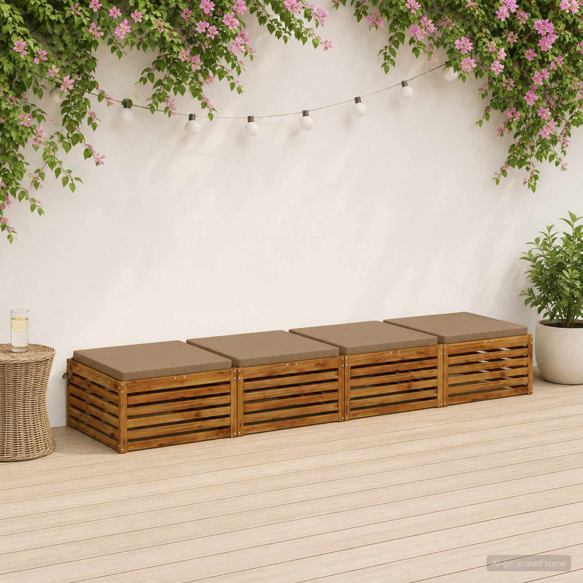 Polstry Ve 4 Kusech Soest 4 Ks 100% Polyester Taupe