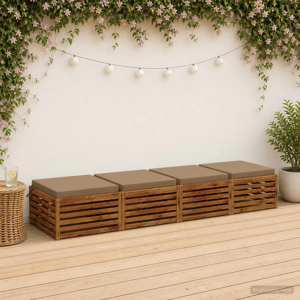 Polstry Ve 4 Kusech Soest 4 Ks 100% Polyester Taupe
