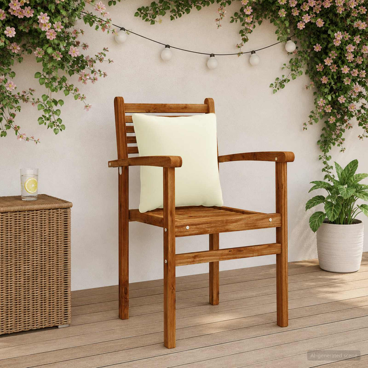 4-Dílné Zádové Polstrování Putten 4 Pcs 100% Polyester Krémová