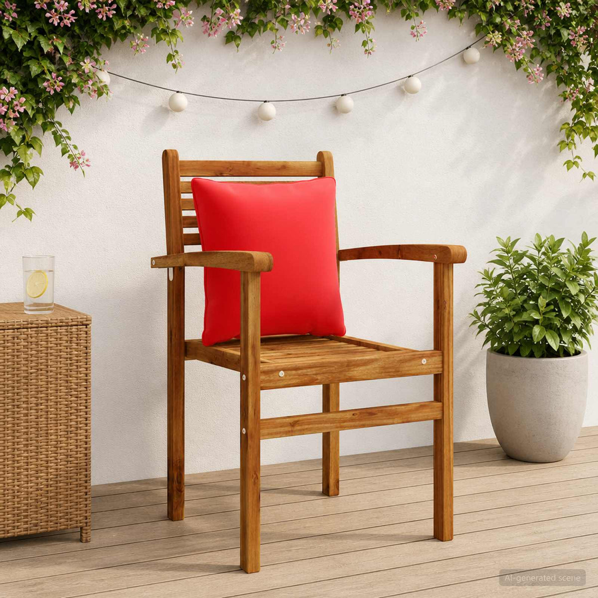 4-Dílné Zádové Polstrování Putten 4 Pcs 100% Polyester Červená