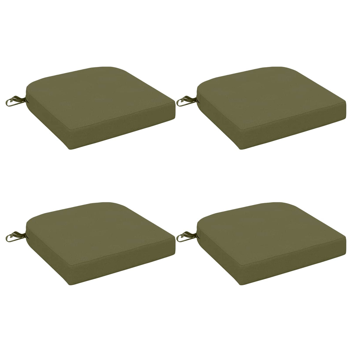 4-Dílné Sedáky Soest 4 Pcs 100% Polyester Olivově Zelená