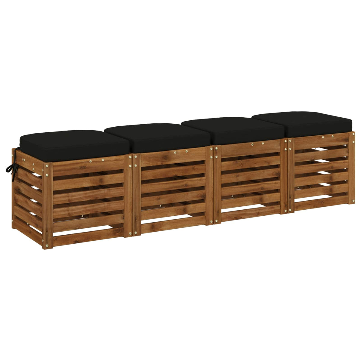 4-Dílné Sedáky Soest 4 Pcs 100% Polyester Černá