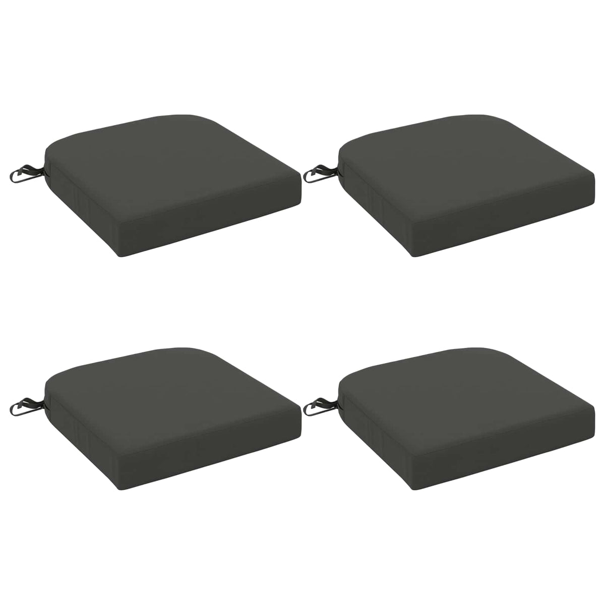 4-Dílné Sedáky Soest 4 Pcs 100% Polyester Antracitová
