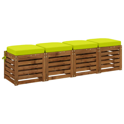 4-Dílné Sedáky Soest 4 Pcs 100% Polyester Jasně Zelená