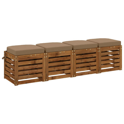 4-Dílné Sedáky Soest 4 Pcs 100% Polyester Taupe