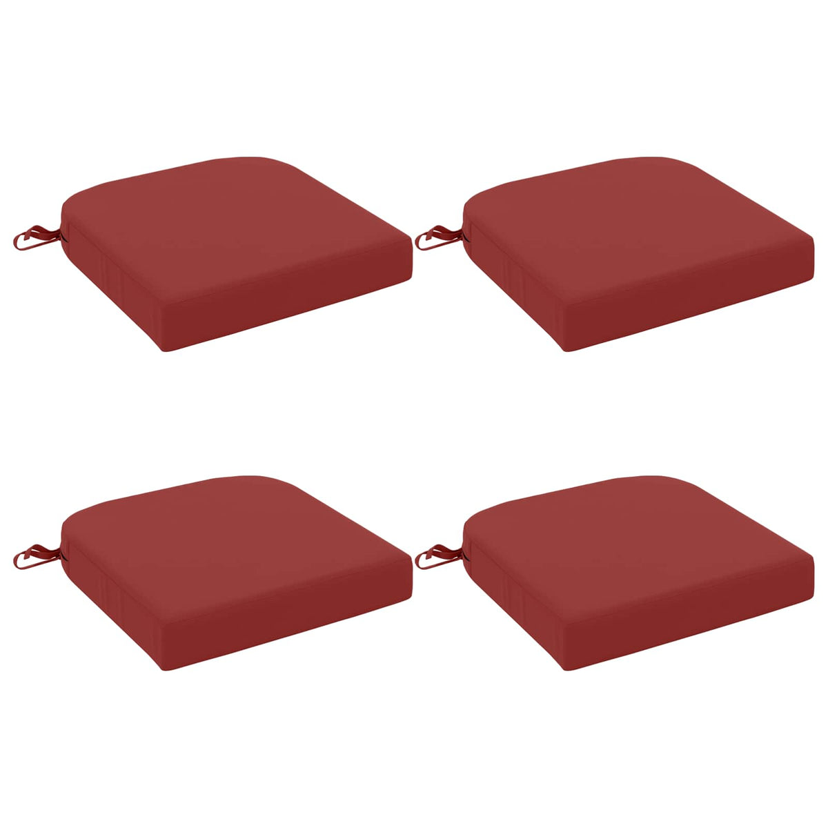 4-Dílné Sedáky Soest 4 Pcs 100% Polyester Víno Červené