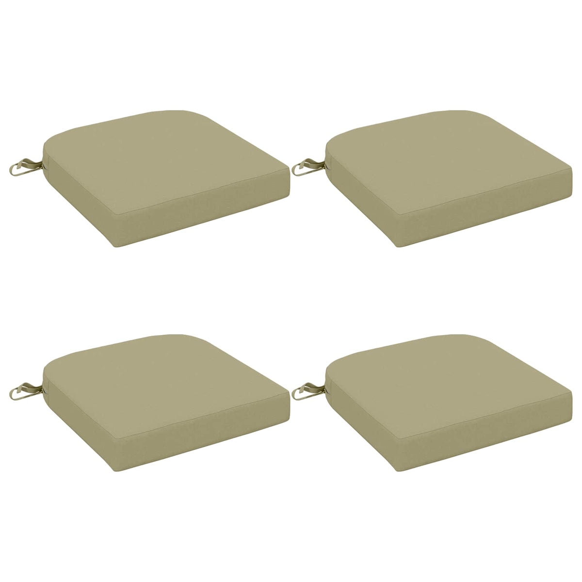 4-Dílné Sedáky Soest 4 Pcs 100% Polyester Světlá Zelená