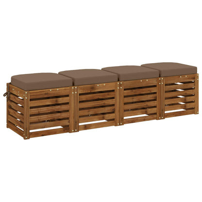 4-Dílné Sedáky Soest 4 Pcs 100% Polyester Taupe